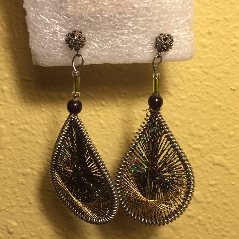 String Art Earrings - Picture 3 of 6